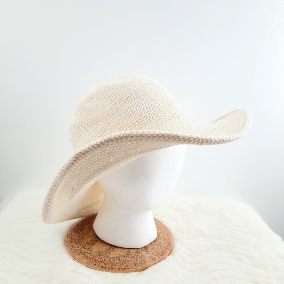 Chic Cream Wide-Brim Hat - Picture 5 of 9